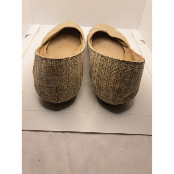 Kelly & Katie Nude Gold Metallic Sparkle Ballet Flat Mesh Womens Shoes 8.5 - Picture 3 of 6